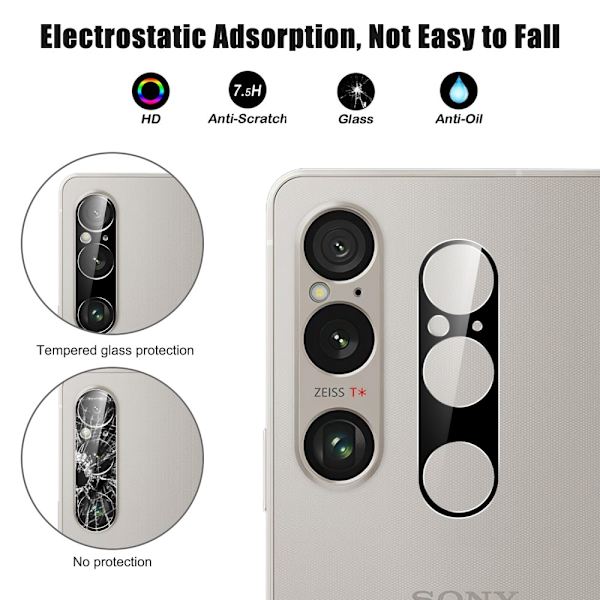 Sony Xperia 1 VI Kameran Linssikalvo Karkaistu Lasi Ultra Kirkas Linssinsuoja Transparent