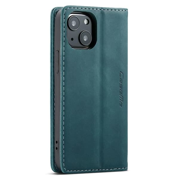 CASEME Retro lompakkokotelo iPhone 13 - Sininen Blue