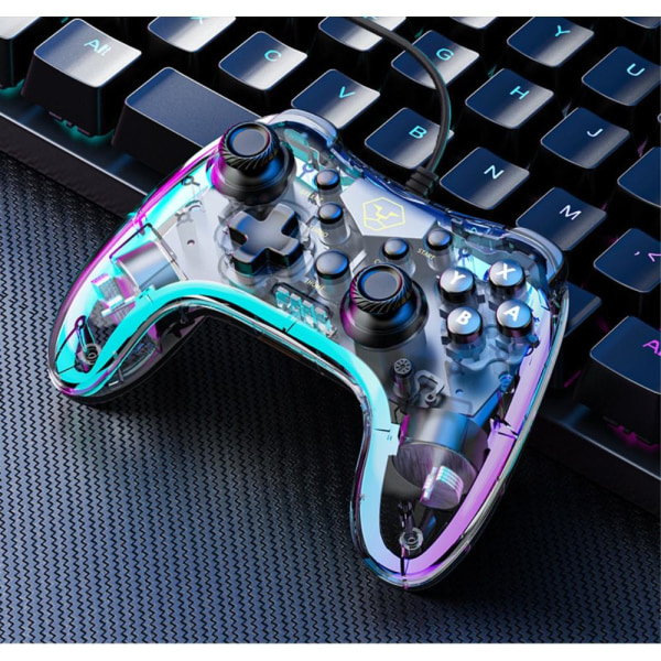 Kompatibel med Nintendo Switch osv. Kablet kablet gamepad-kontroller Transparent