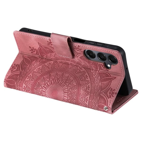 Til Samsung Galaxy A26 tegnebogscover Cover Shell Mandala Blomstermønster Pink