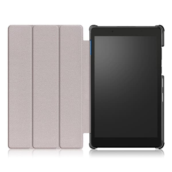 Tri - fold Stand Kansi - Lenovo Tab E8 - Musta Black