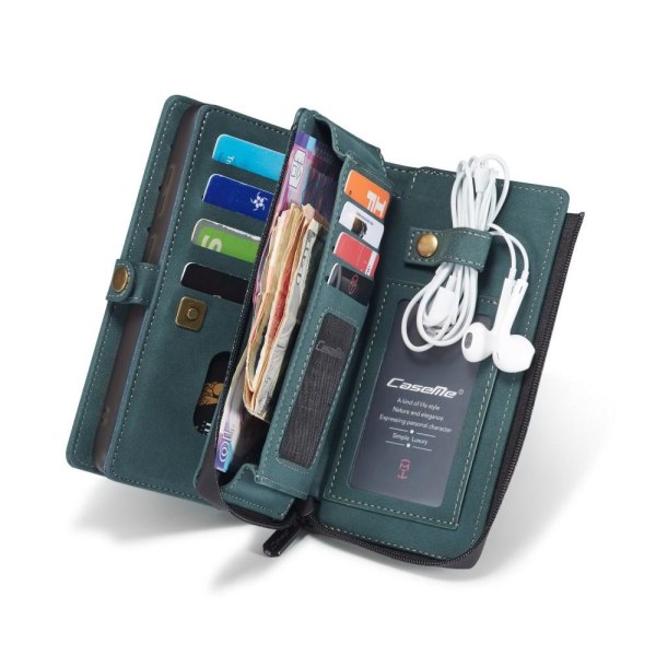CASEME Samsung Galaxy S20 Plus Retro läder plånboksfodral - Grön Grön