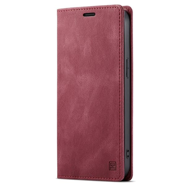 AUTSPACE A01 Retro Lommebokveske for iPhone 13 - Rød Red
