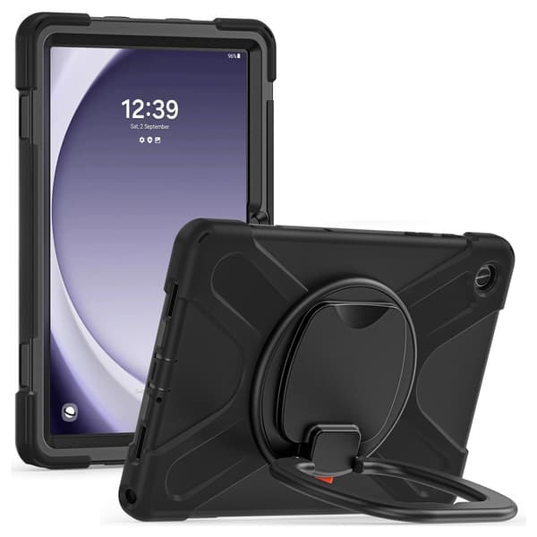 Samsung Galaxy Tab A9+ Kuori PC+Silikoni Tablettisuojus Black