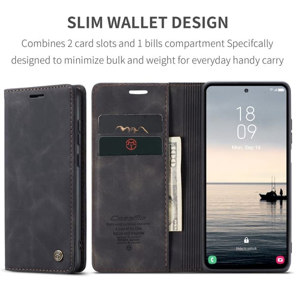 CASEME Plånboksfodral Samsung Galaxy S23 FE - Svart Svart