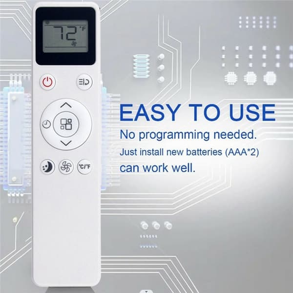 Fjernkontroll UYKQ-100B for BLACK+DECKER erstatnings klimaanlegg White