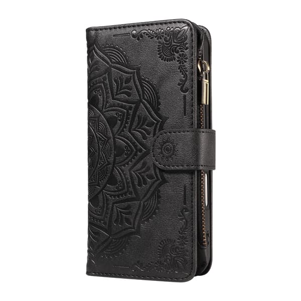 Lommebokdeksel med Mandala-mønster og Håndleddsstropp til Sony Xperia 1 VIII Black