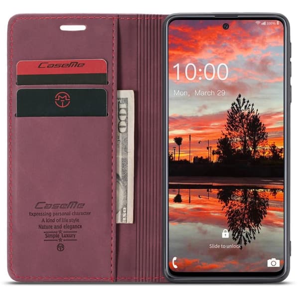 CASEME Retro Pung Taske til Samsung Galaxy A33 5G - Rød Red