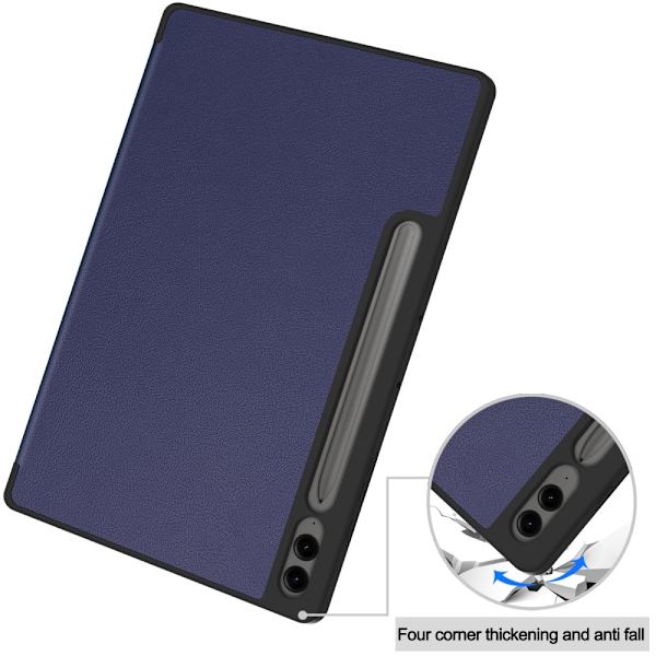 Kolmen taittotelineen älykotelo Samsung Galaxy Tab S10+ (S10 Plus) -puhelimelle Dark blue