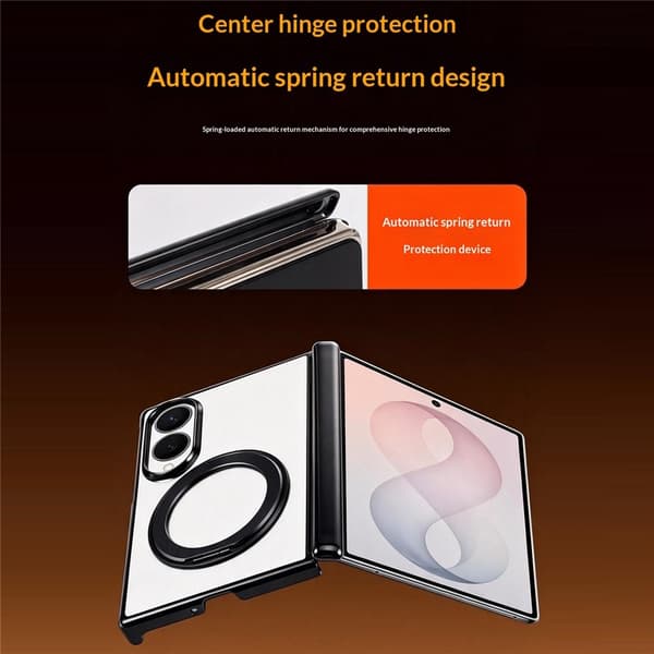 Magnetisk telefondeksel med roterende støtteben til Samsung Galaxy Z Fold8 Black