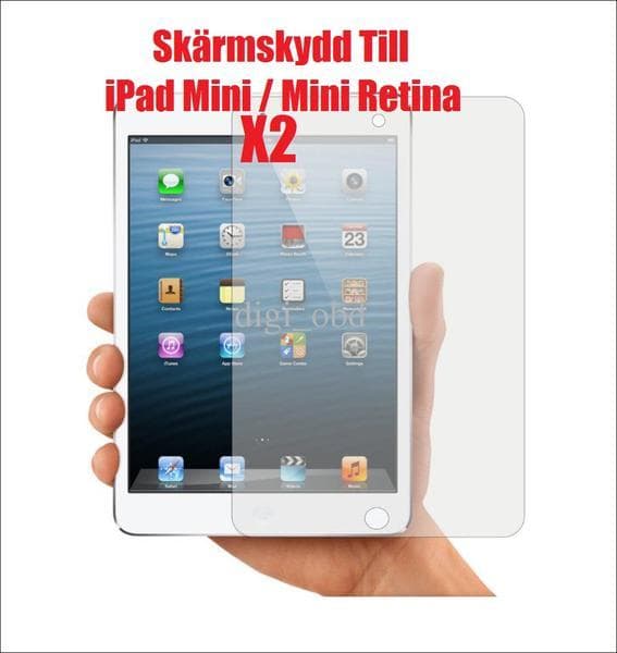 2x Skærmbeskytter til iPad Mini/Mini retina Transparent