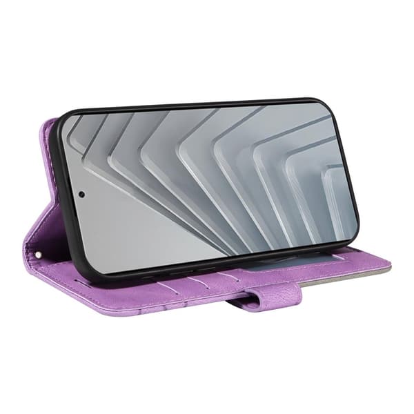 Til Xiaomi Redmi Note 14 4G KT-serie-1 dobbeltfarve tegnebog Purple