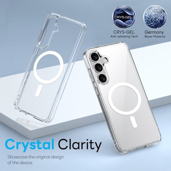 NORTHJO För Samsung Galaxy S25 TPU Skal + Härdat Glas + Lins Skydd Transparent