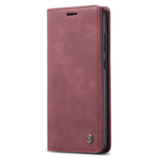CASEME Retro Lompakkokotelo Samsung Galaxy S23 FE - Viininpunainen Red