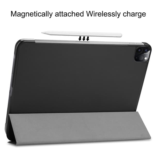 PU - læder Trifoldet Stand Smart Taske til iPad Pro 11" - Sort Black