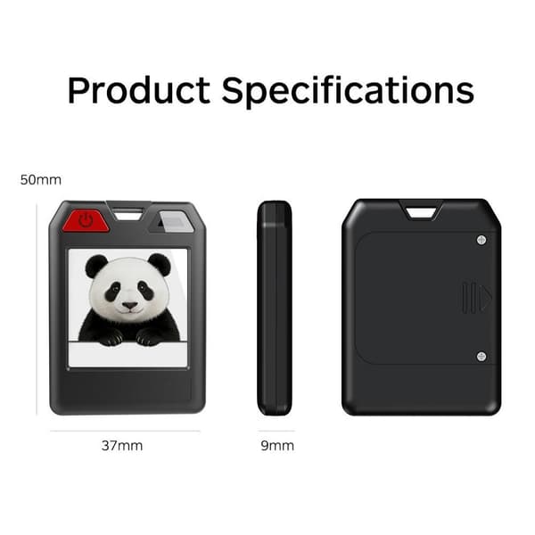 Tracker med E-Ink-skærm, IPX5-klassificeret vandbestandighed og dobbelt system Black