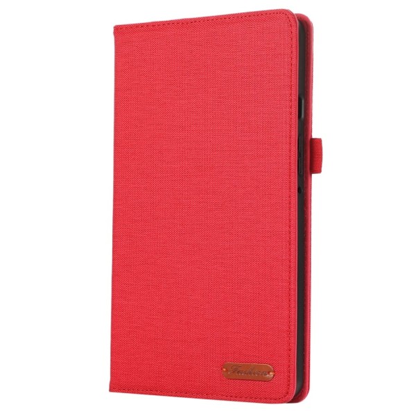 Etui for Samsung Galaxy Tab A9+ med stofftekstur, folio og stativ Red