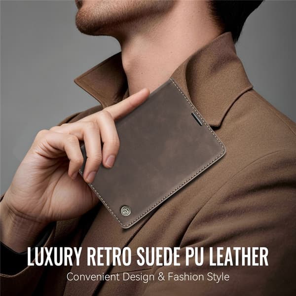 CASEME Puhelimen lompakkokotelo iPhone Duo puhelimelle Brown