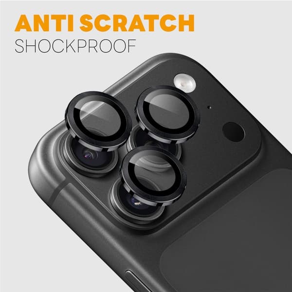 NORTHJO 1 Set Kameran linssuoja iPhone 18 Pro / 18 Pro Max puhelimelle Black