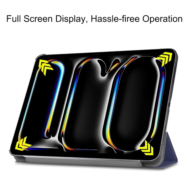 Till iPad Pro 11 (2024) Slim fit tri-fold fodral - MörkBlå Mörkblå