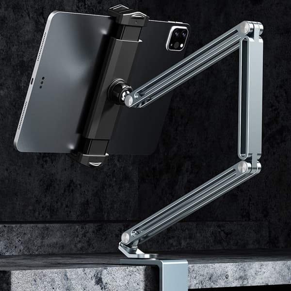 BONERUY Pidike Säädettävä Varsi Matkapuhelin Tablet Jalusta Lazy Bracket - harmaa Grey