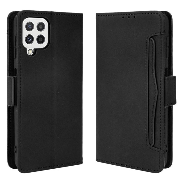 Wallet Stand Flip Phone Case for Samsung Galaxy A22 4G - Black Black