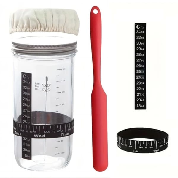 Surdej 730ml fermenteringsbeholder Startbeholder til bagetilbehør af glas Transparent