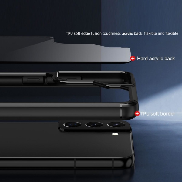 IPAKY Anti-drop Hybrid Shell Cover til Samsung Galaxy S22+ Black