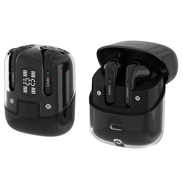 Bluetooth trådløse hovedtelefoner 4 stk! støjreducerende headset - Sort Black