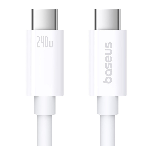 BASEUS Superior 1 M pikalatauskaapeli 240 W USB-C - USB-C White