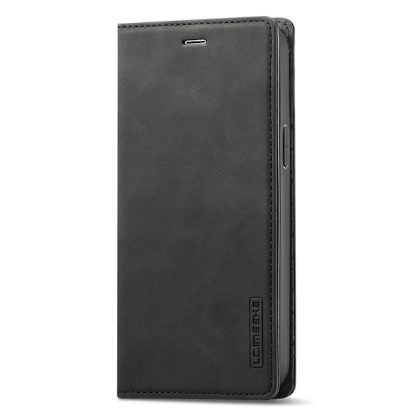 LC.IMEEKE Magneettinen puhelinkotelo iPhone 15 Plus -telineen lompakon suojukselle Black