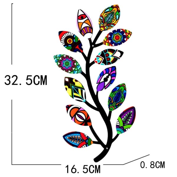 Blomma Blommor Väggdekor Trädgård prydnad 32,5x16,5x0,8cm multifärg