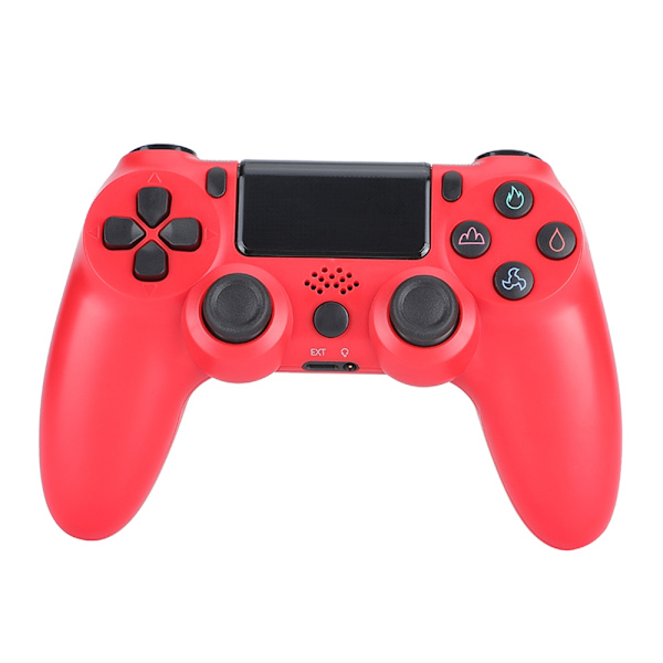 Trådløs spillkontroller for Sony PS4 Bluetooth-gamepad med vibrasjon - Rød Red