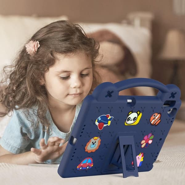 Apple iPad 10.2 2021 2020 2019 EVA Foam Stativdeksel - Mørkeblå Dark blue