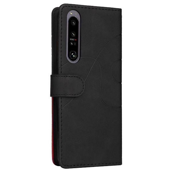 Til Sony Xperia 1 IV 5G KT-serie-1 dobbeltfarve Black