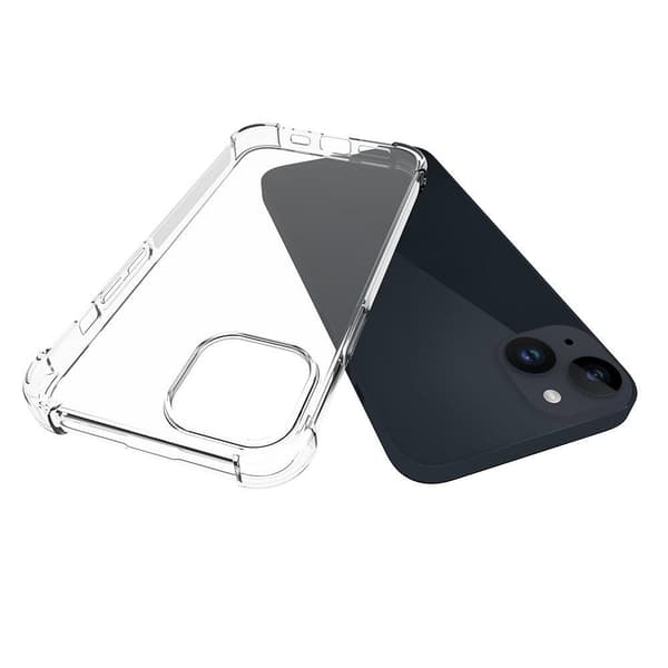 TPU + Akryl Anti-Fall Telefondeksel for iPhone 15 Transparent