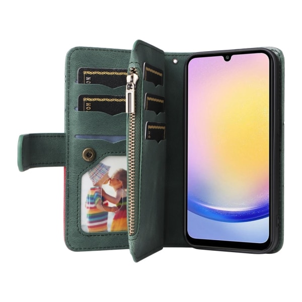 KT Multifunksjons Serie-5 Telefonveske for Samsung Galaxy A25 Green