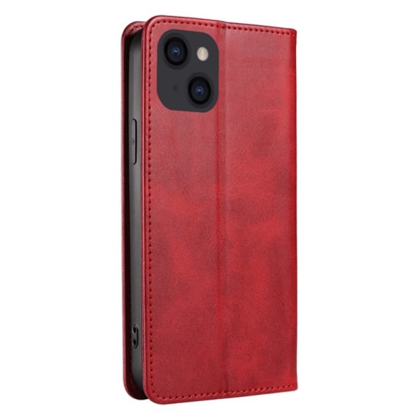 Plånboksställ Telefon Fodral Skal för iPhone 15 Pro - Röd Röd