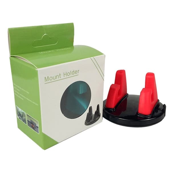 Soft Silicone 360 Degree Rotary Car/Desktop Mount Bracket Black