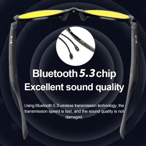 LENOVO C8-Lite Bluetooth Solglasögon Headset Trådlösa hörlurar - Gul