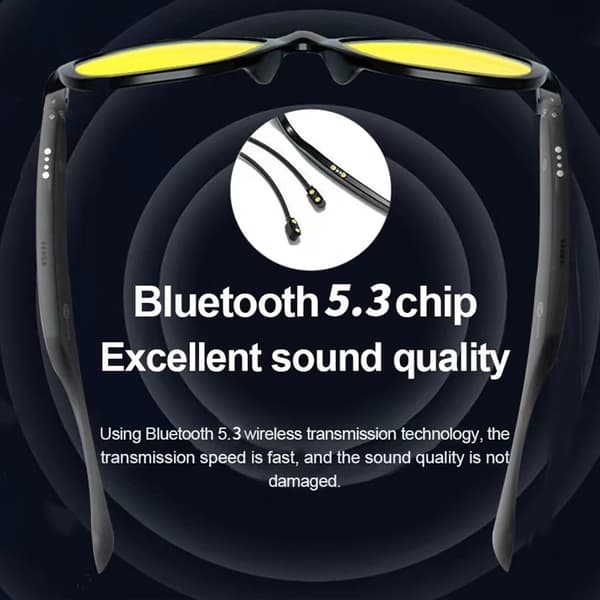 LENOVO C8 - Lite Bluetooth Solglasögon Headset Trådlösa hörlurar - Gul Gul