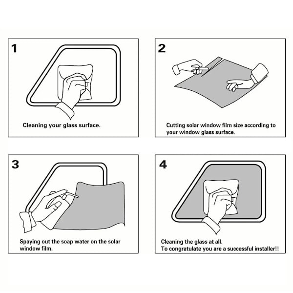 Bilrutefolie Solbeskyttelse Solfilm - 1 Prosent Black