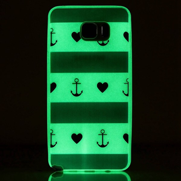 Samsung Galaxy S7 Edge Skal Glow in the dark - Anchor Lila
