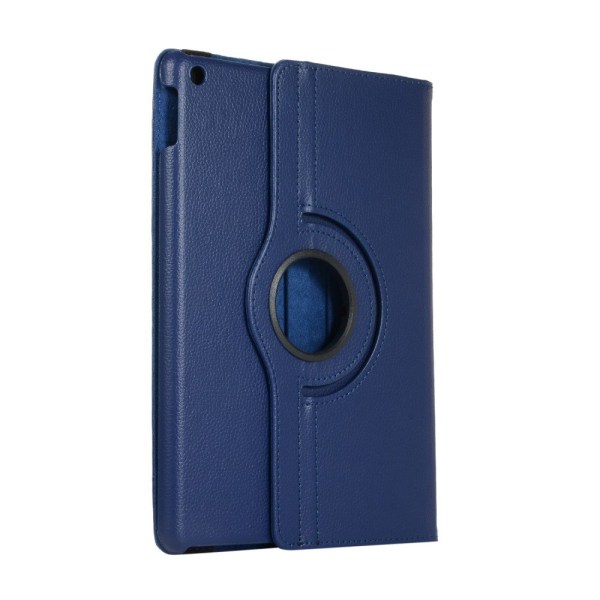 Apple iPad 10.2 2021/2020/2019 Litchi Texture Etui - Mørkeblå Blue