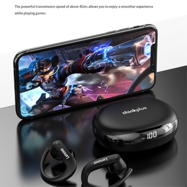 LENOVO Thinkplus T50 LivePods Bluetooth Headsets TWS høretelefon Black