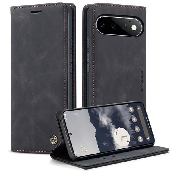 CASEME Puhelimen lompakkokotelo jalustalla Google Pixel 11 Pro ja Google Pixel 11 Black