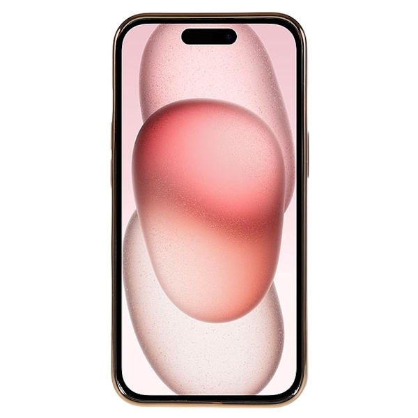 iPhone 15 Plus TPU Kuori Elektroplating Rypistynyt Epätasainen Puhelimen Suojakotelo Gold