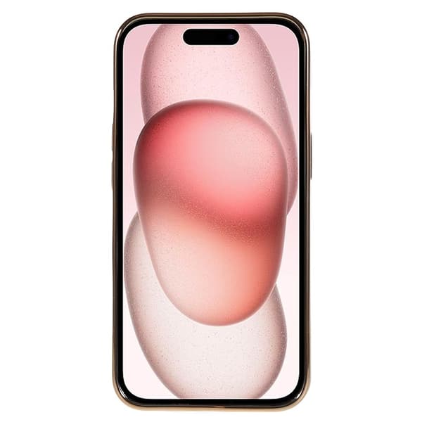 TPU-etui for iPhone 15 Plus med elektroplettering, rynket og ujevn overflate Gold