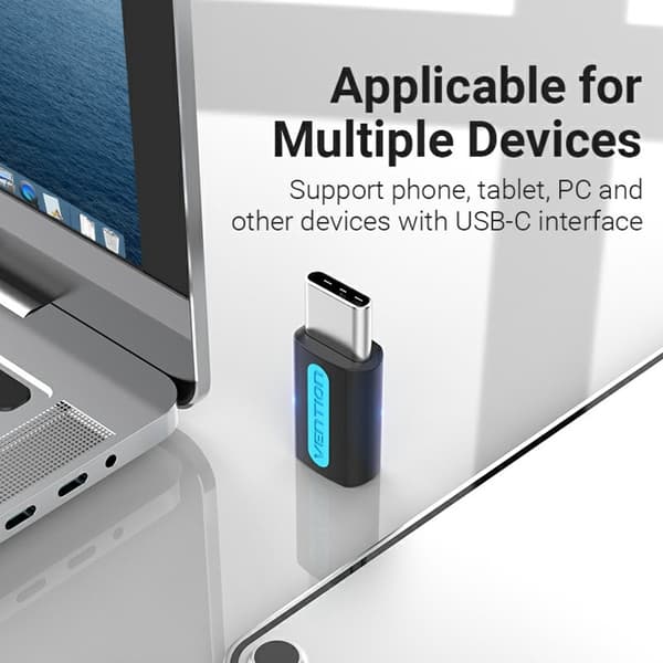 VENTION USB 2.0 USB-C Han til Micro-B Hun Adapter Mini OTG Konverter Black