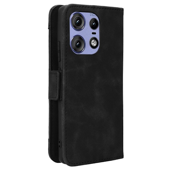 Wallet Stand Phone Case for Motorola Edge 50 / Edge 50 Pro  - Black Black